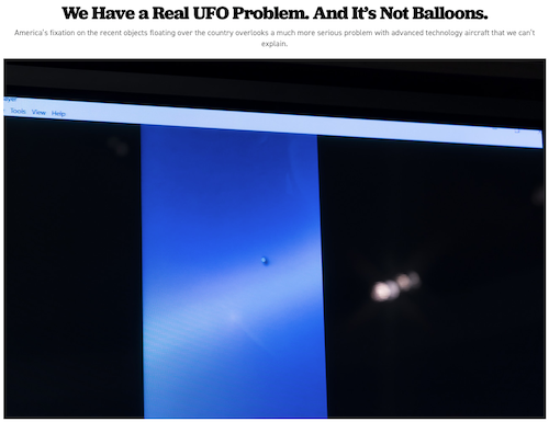 We Have a Real UFO Problem. And It's Not Balloons.